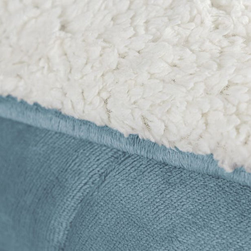 Coberdrom Cobertor Manta Sherpa Pele de Carneiro 490g/m² Dupla Face Aspen Azul