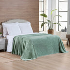 Cobertor Manta Flannel Queen Turim 2,40x2,20m 180g/m² Verde