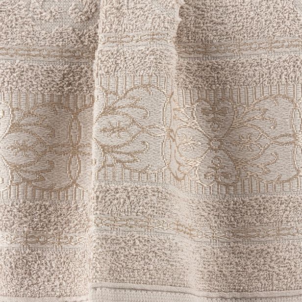 Jogo De Banho 4 Peças 100% Algodão 370g/M² Toalhas Banhão Munique Jeans/Creme
