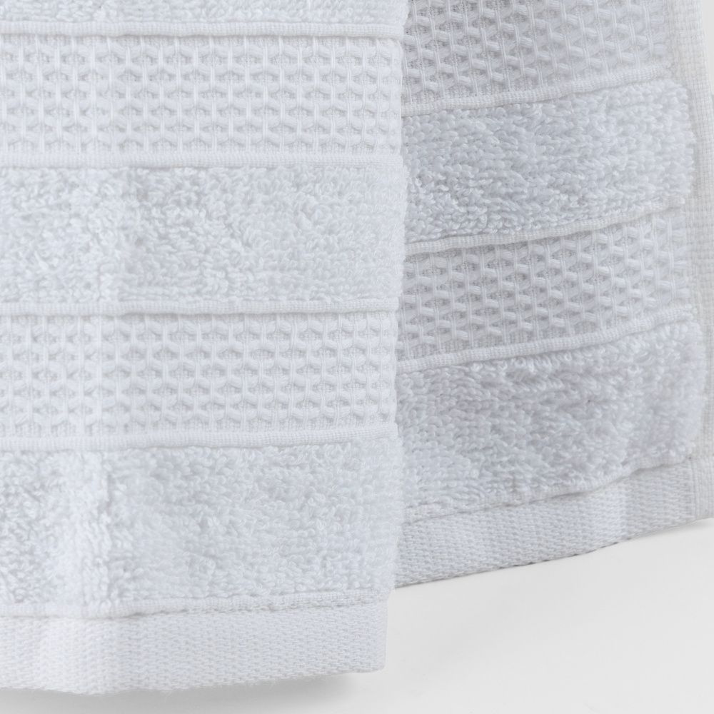 Jogo De Banho 5 Peças 100% Algodão 430g/M² Comfort Branco/Rosê