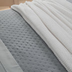 Kit Cama Posta Isabelle Cinza/Marfim