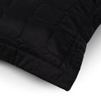 Kit Colcha Cobre Leito Matelassê 200 Fios Dupla Face Berlim Preto